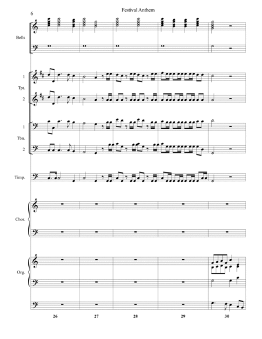 Festival Anthem 4-Part scores gallery preview page 6