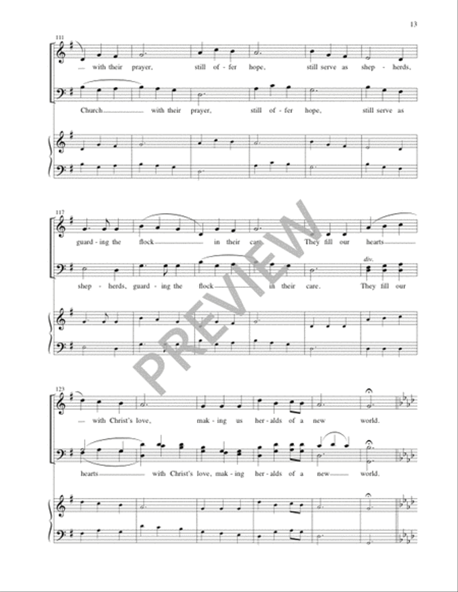 Drawn by His Word - Full Score and Parts Horn scores gallery preview page 14
