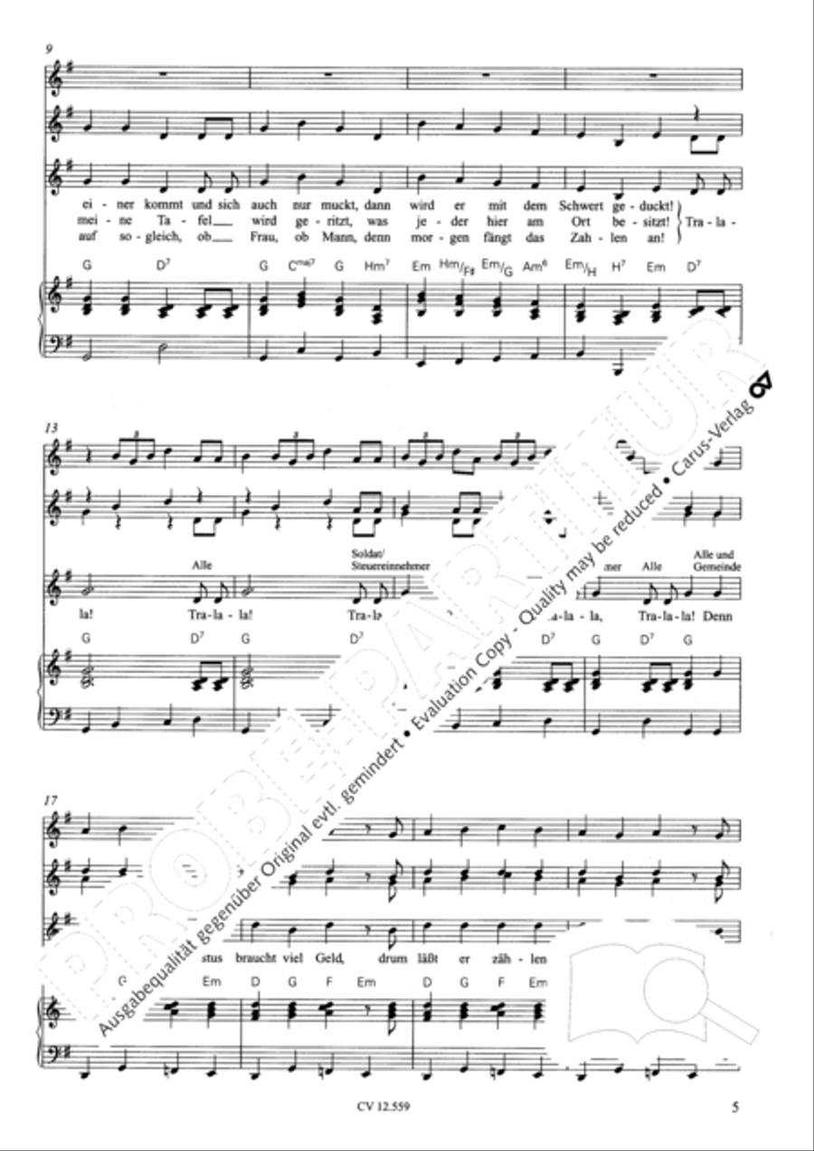 Singspiel zur Weihnachtsgeschichte Children's Choir scores gallery preview page 5