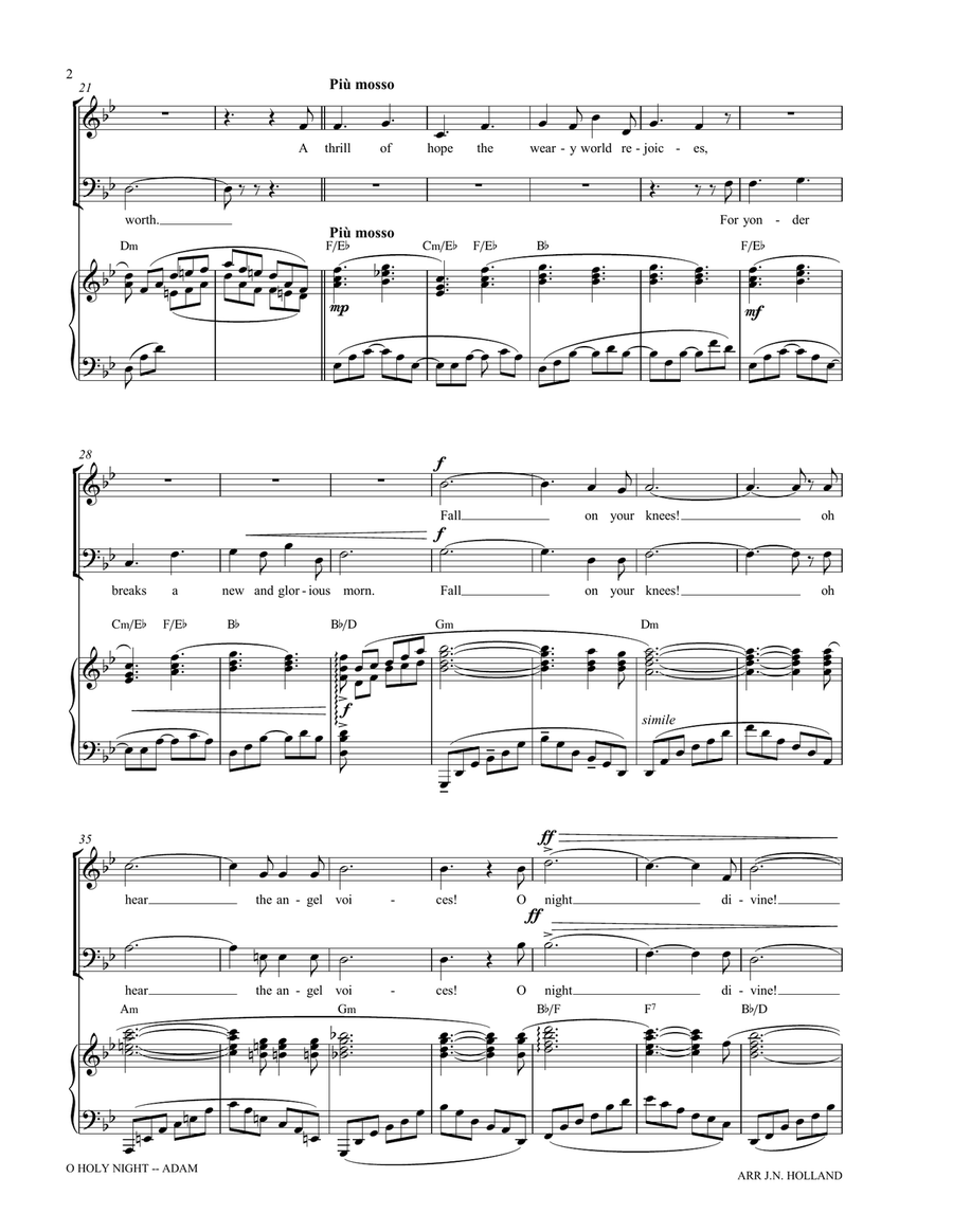 O Holy Night (Cantique de Noel) Adolphe Adam Duet for Bass and Mezzo Soprano Mezzo-Soprano Voice scores gallery preview page 4