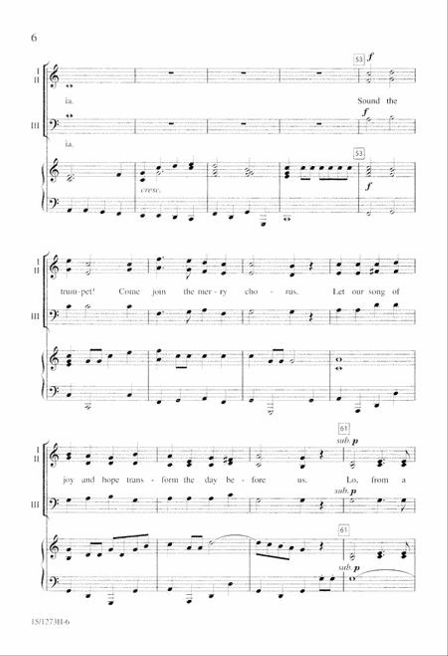 Sing a Joyful Song 3-Part scores gallery preview page 6