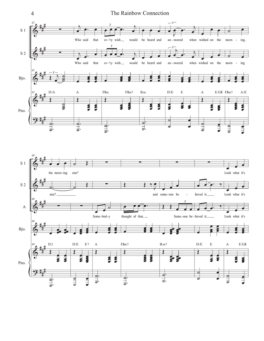 The Rainbow Connection SSA scores gallery preview page 4
