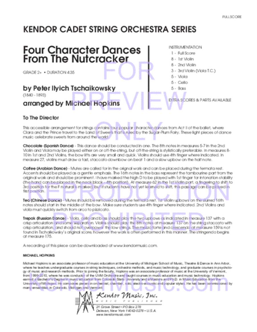 Four Character Dances From The Nutcracker