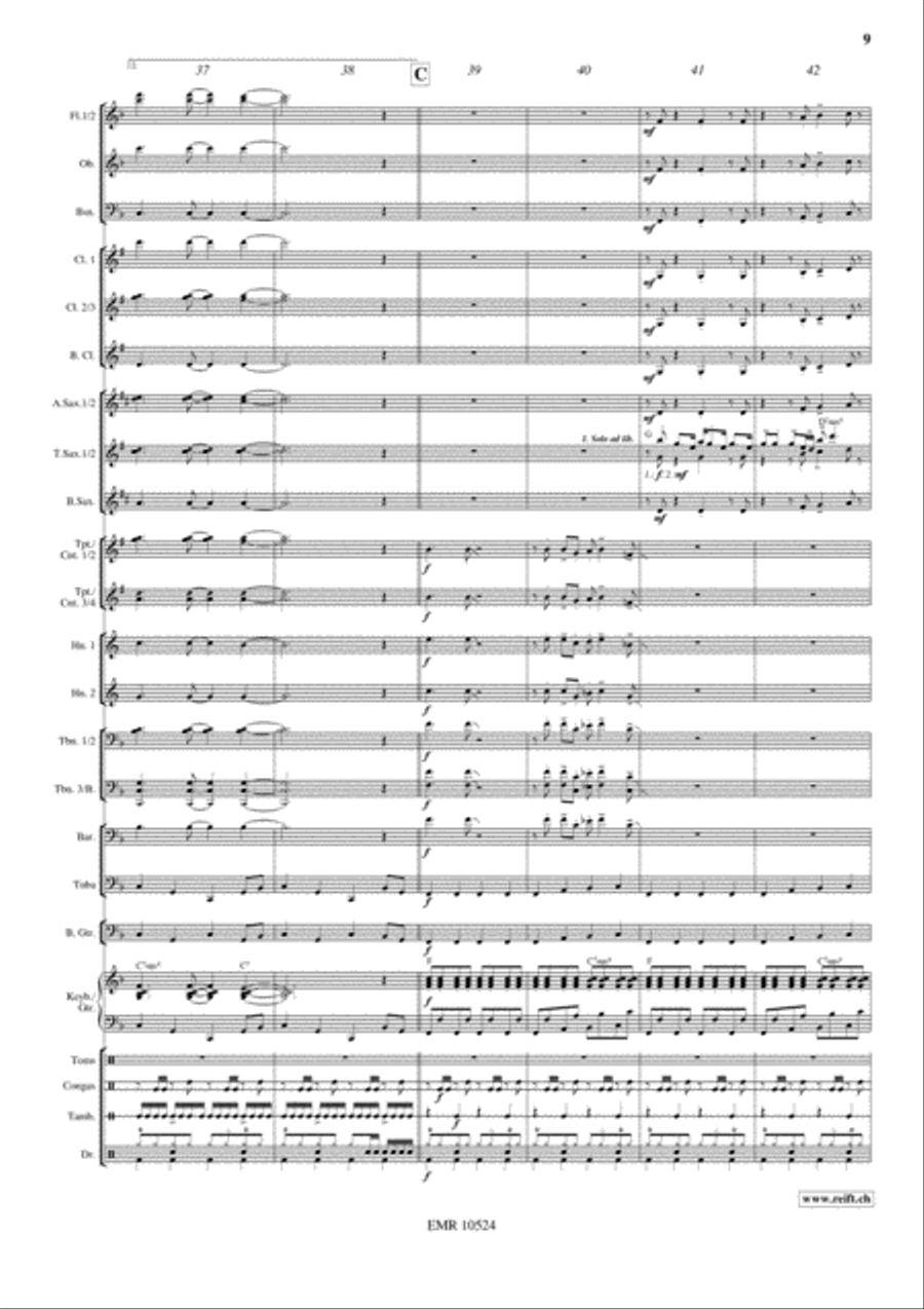 Disco Lady Concert Band scores gallery preview page 10
