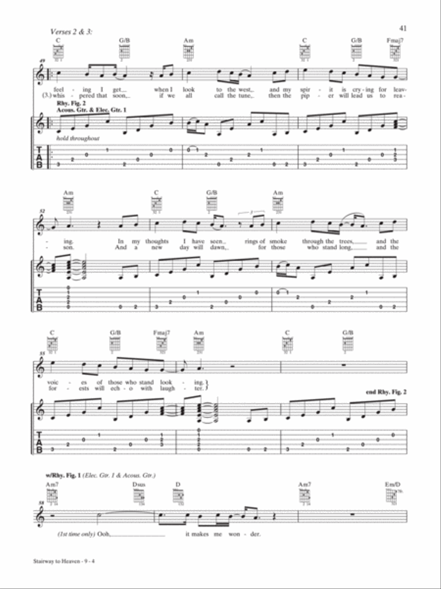 Stairway to Heaven Stairway to Heaven Guitar Tablature scores gallery preview page 4