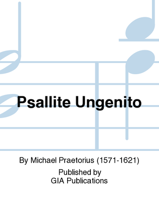Book cover for Psallite Ungenito
