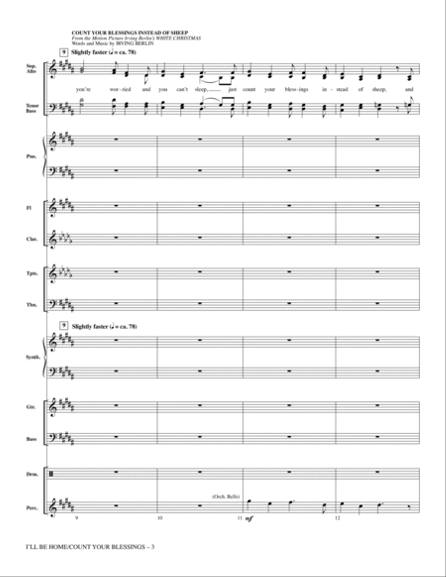 I'll Be Home for Christmas - Full Score Choir scores gallery preview page 3