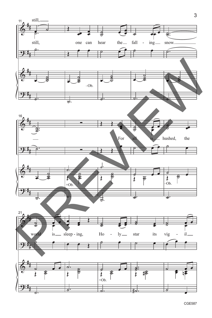 Still, Still, Still (SAB) 3-Part scores gallery preview page 4