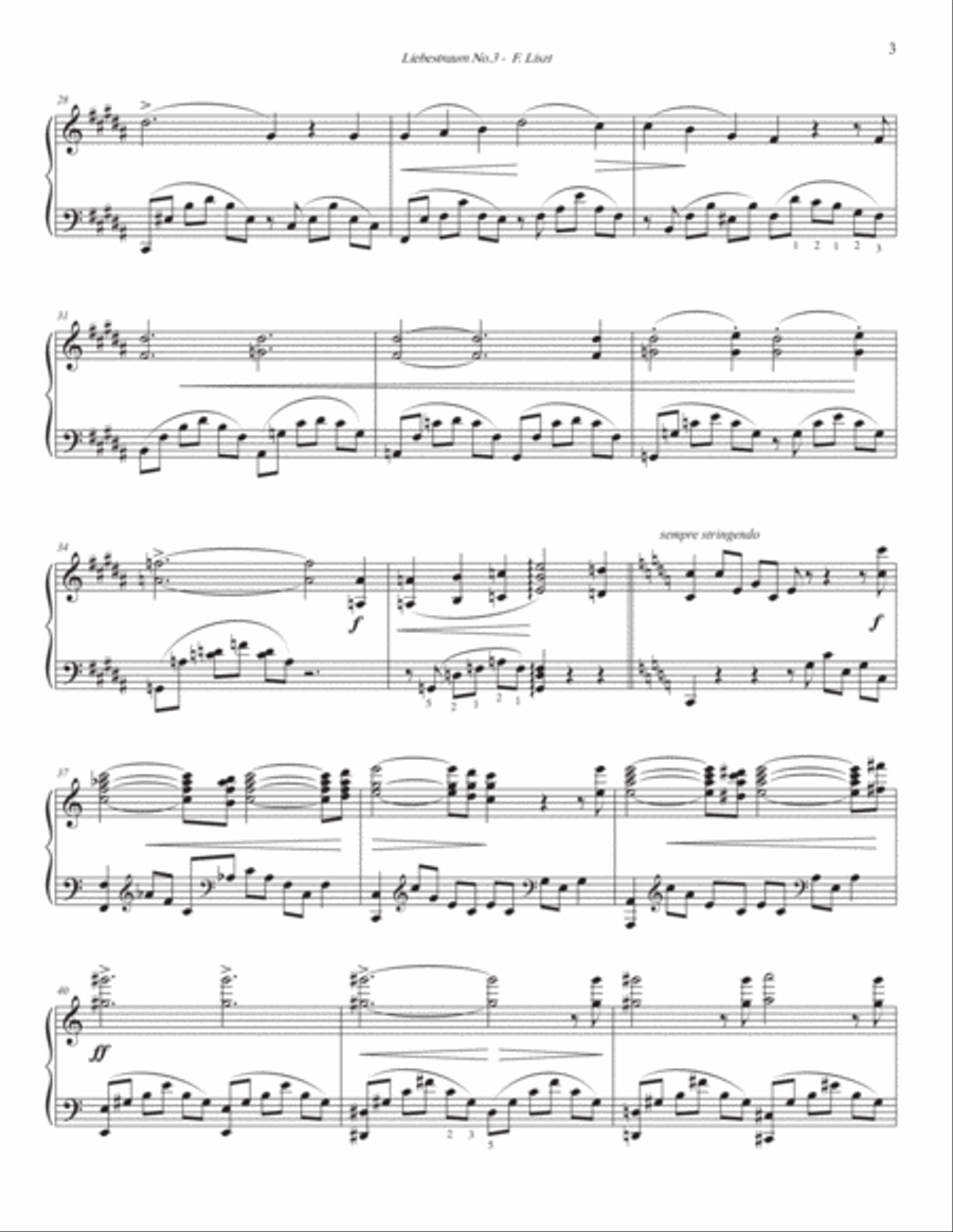 Liebestraum No. 3 (Intermediate Level) Piano Solo scores gallery preview page 3