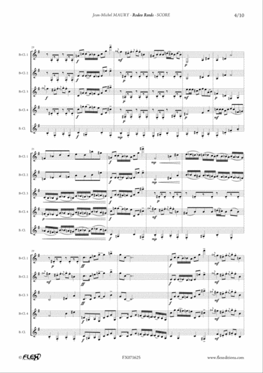 Rodeo Reeds Rodeo Reeds Clarinet Quintet scores gallery preview page 4