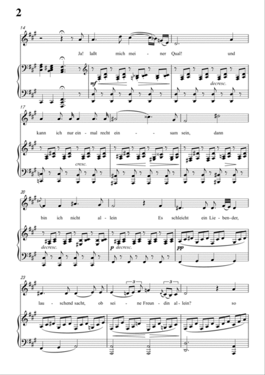 Schubert-Gesänge des Harfners,Op.12 No.1 in #F minor,for Vocal and Piano Voice scores gallery preview page 3