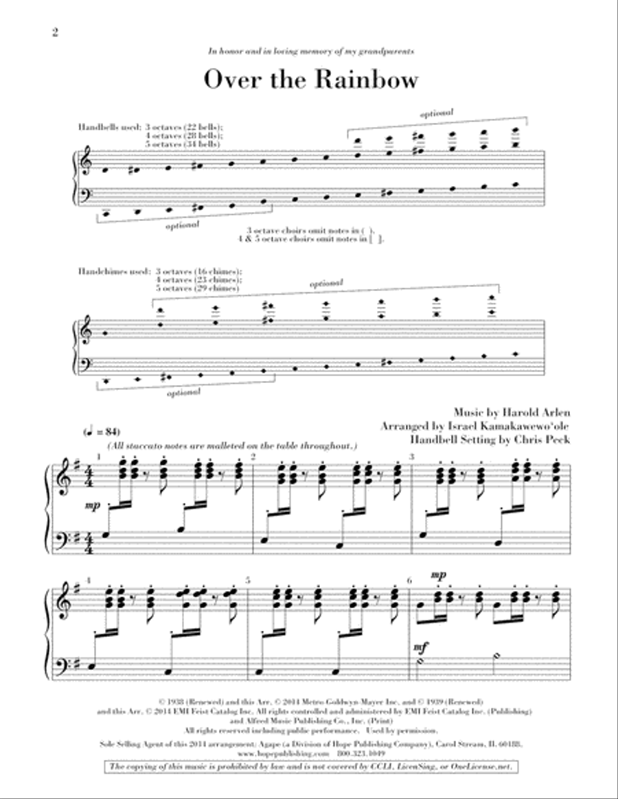 Over the Rainbow Over the Rainbow 5-Octaves scores gallery preview page 3