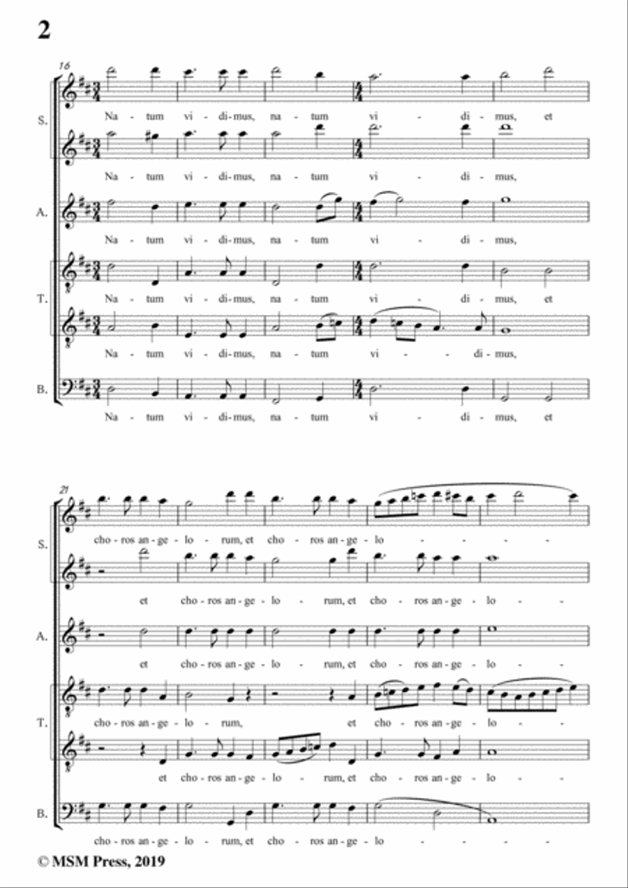 Dering-Quem vidistis,pastores,in D Major,A cappella 4-Part scores gallery preview page 4
