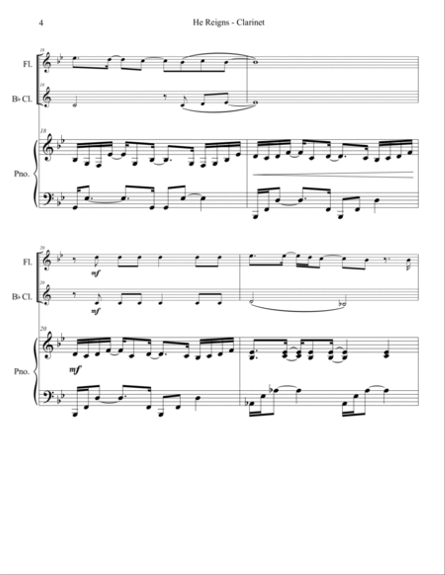 He Reigns Woodwind Duet scores gallery preview page 5