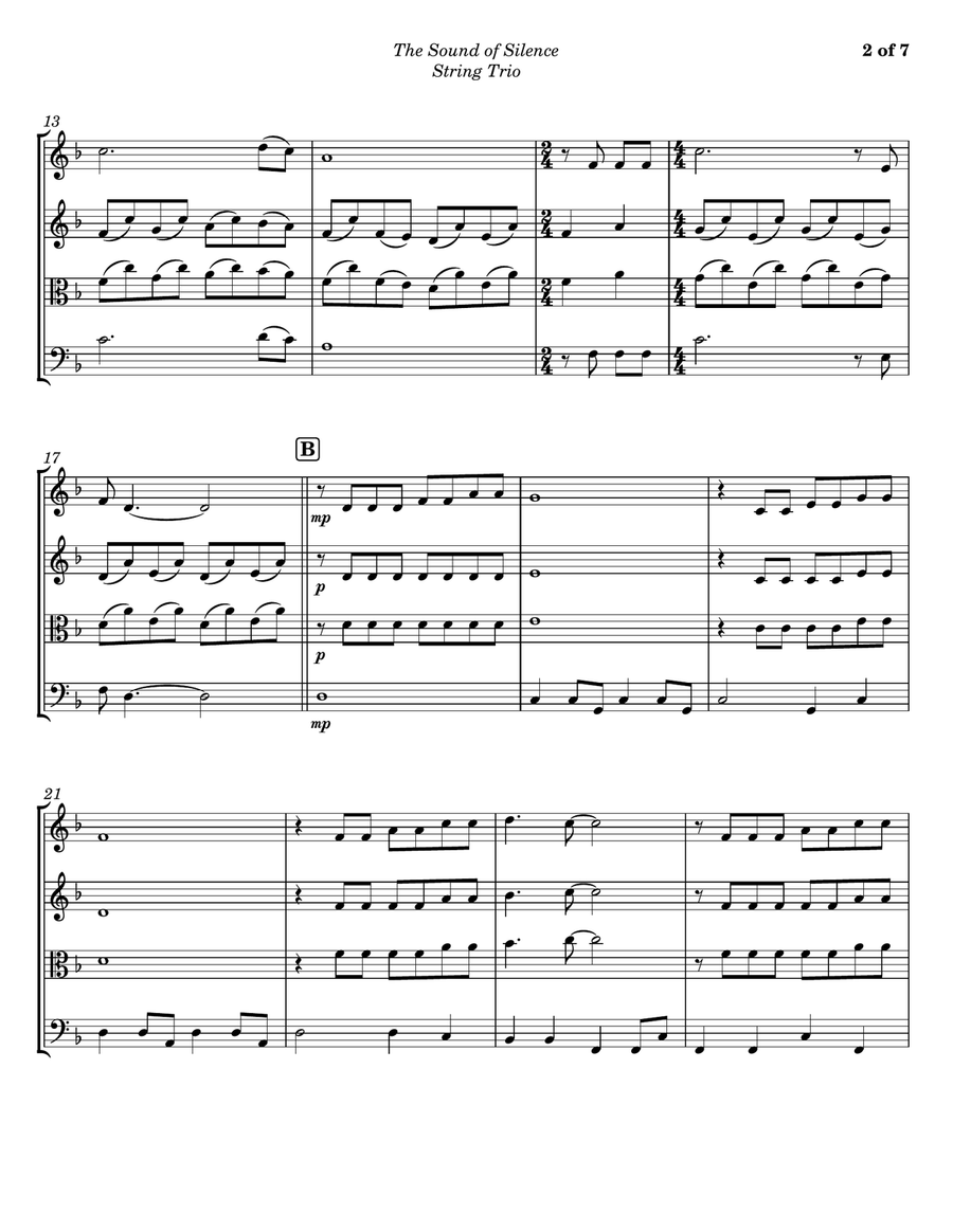 The Sound Of Silence String Trio scores gallery preview page 2