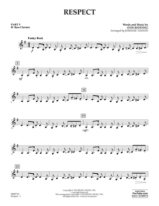 Respect (arr. Johnnie Vinson) - Pt.5 - Bb Bass Clarinet