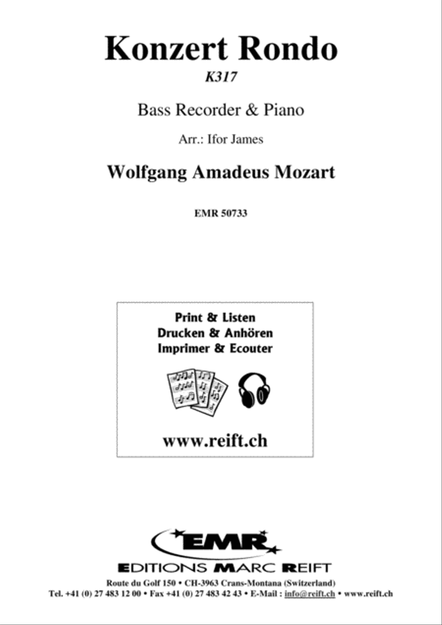 Konzert Rondo Bass Recorder scores gallery preview page 1