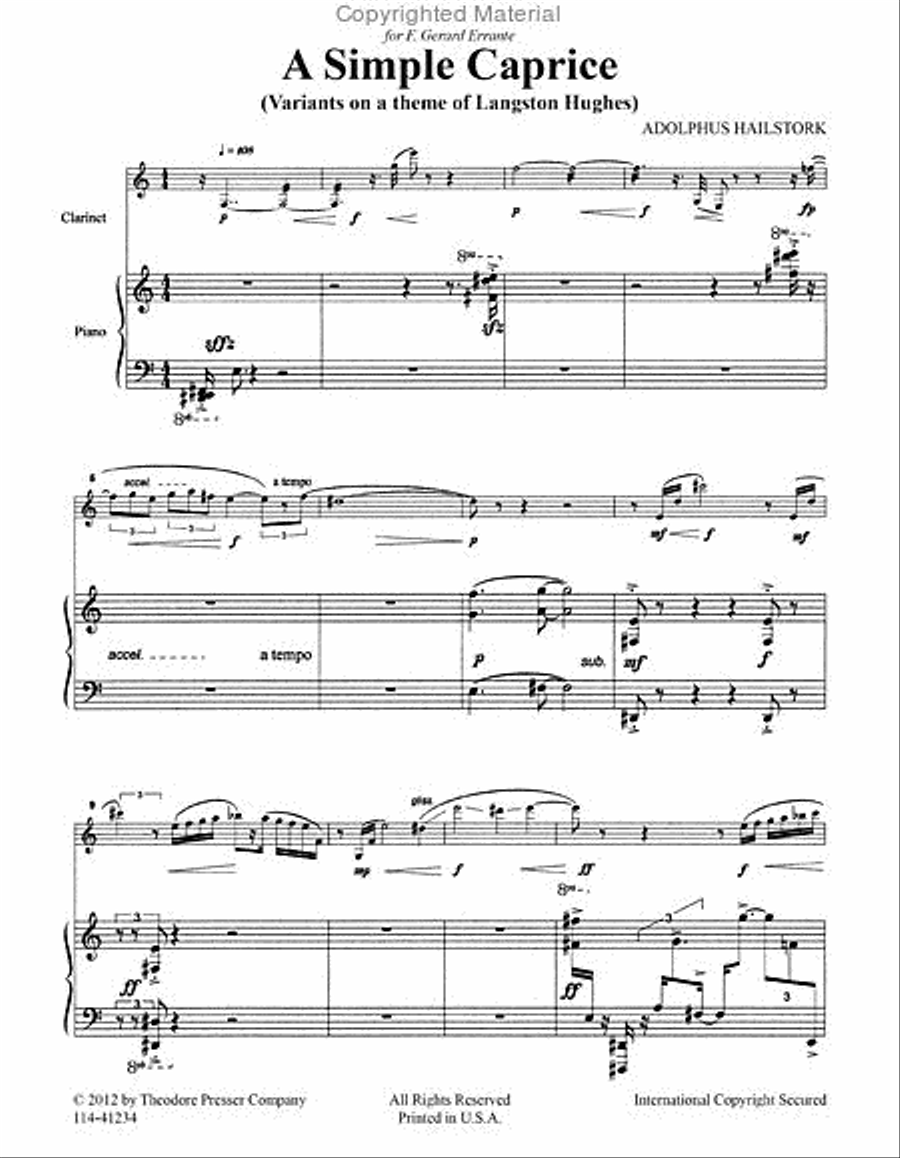 A Simple Caprice A Simple Caprice Chamber Music scores gallery preview page 2