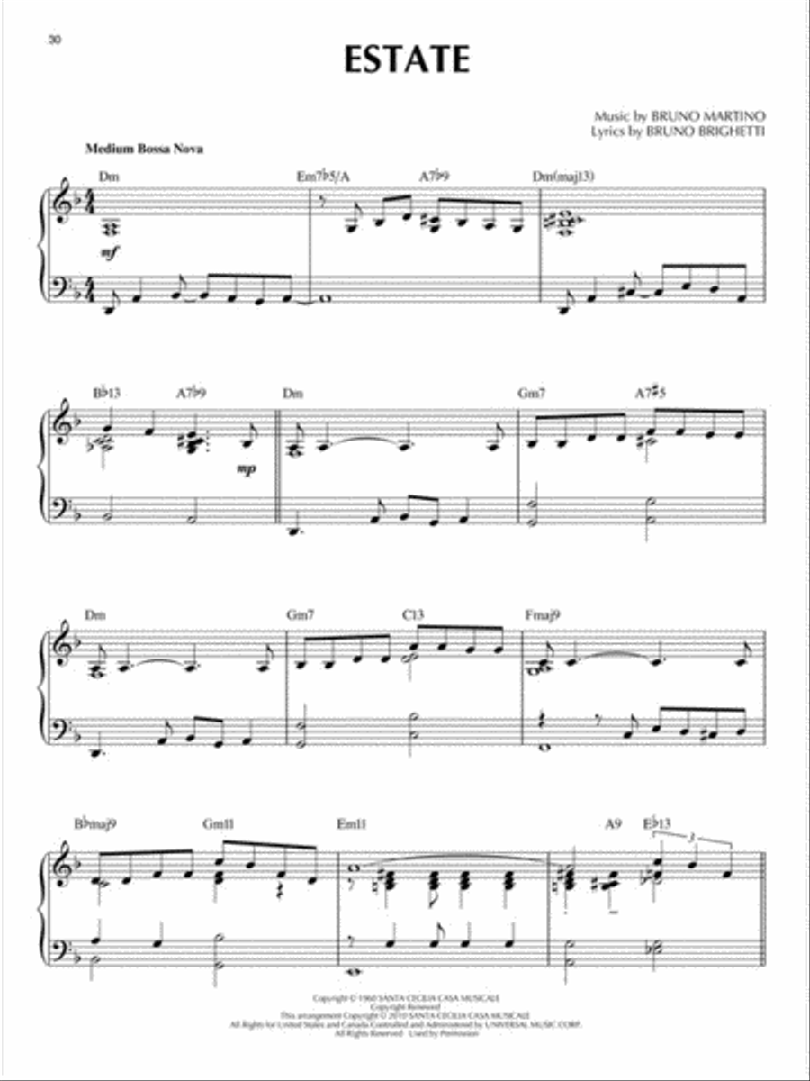 Bossa Nova Piano Solo scores gallery preview page 4