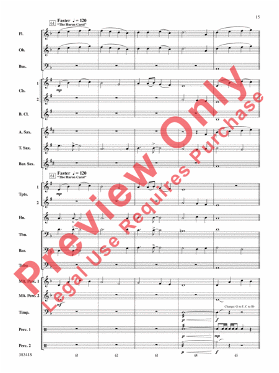 A Canadian Christmas Concert Band scores gallery preview page 16