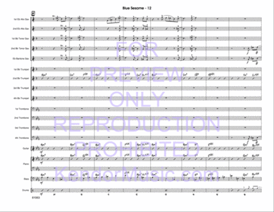 Blue Sesame Blue Sesame Jazz Ensemble scores gallery preview page 13