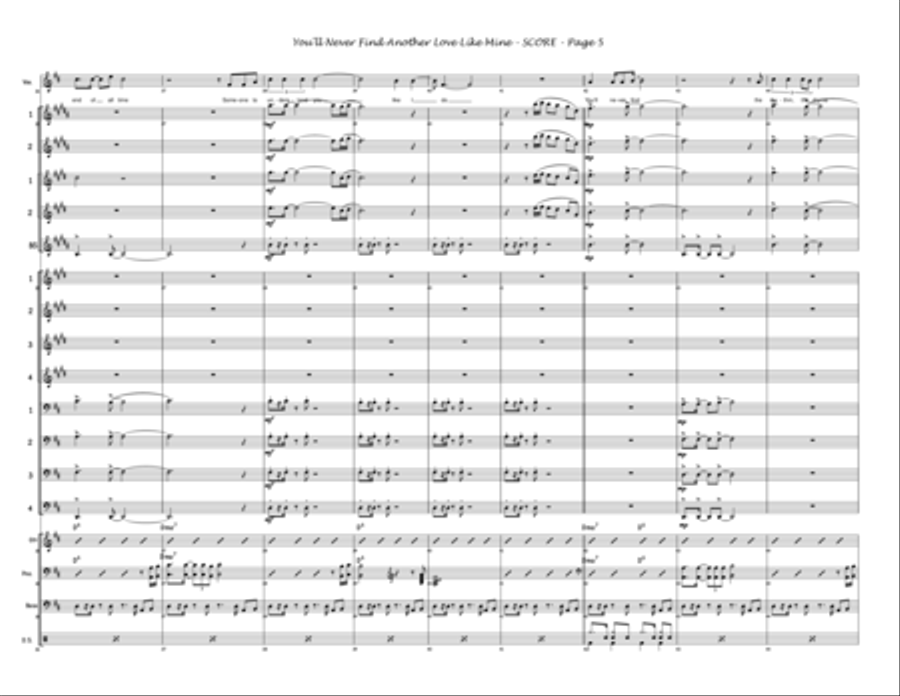 You'll Never Fond Another Love Like Mine Jazz Ensemble scores gallery preview page 5