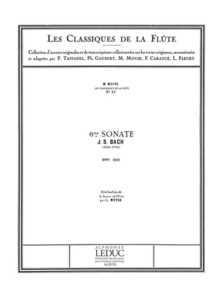 Book cover for Sonata No. 6, BWV1035 in E Major - Classiques No. 13