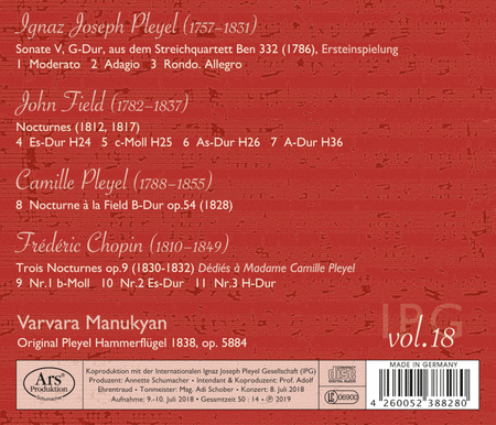 Varvara Manukyan: Pleyel Edition, Vol. 18 - Solo Recital, Vol. 1