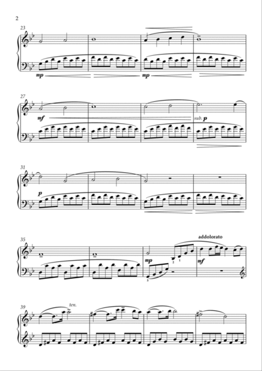 My Planet Home Piano Solo scores gallery preview page 2