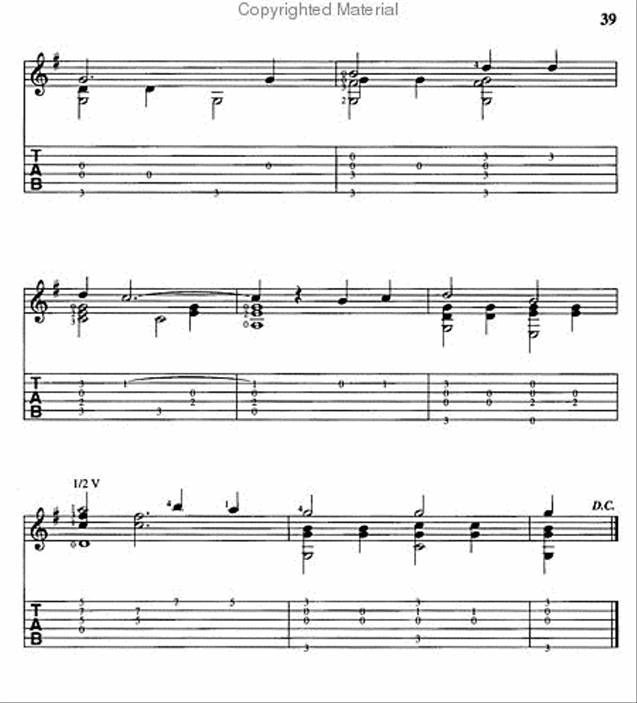 Favorite Hymns for Easy Guitar with Performance CD Guitar Tablature scores gallery preview page 5