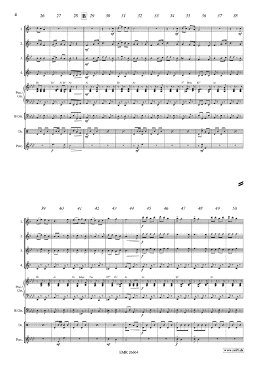 Cowboy Country Saxophone Ensemble scores gallery preview page 4