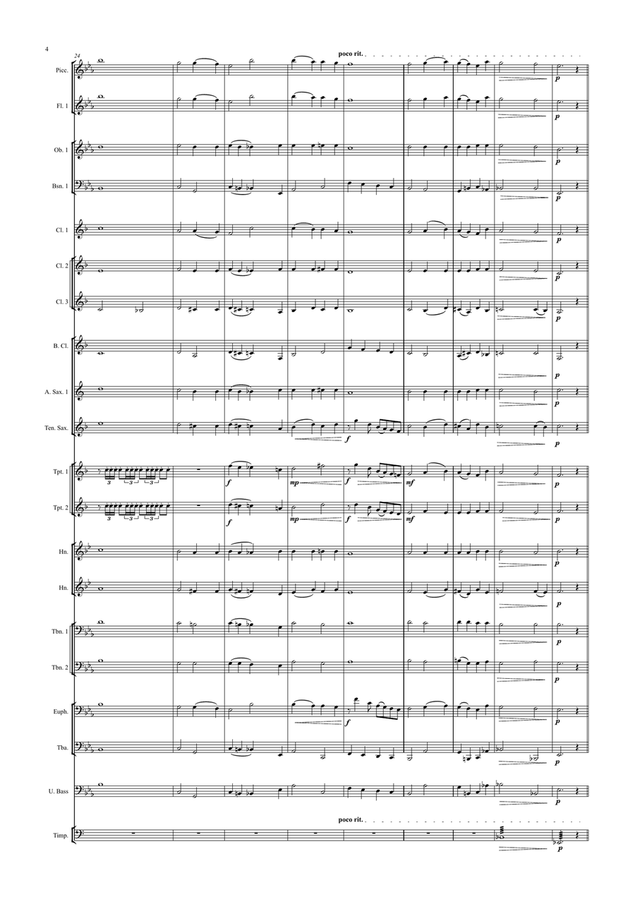 Abide with me Concert Band scores gallery preview page 4