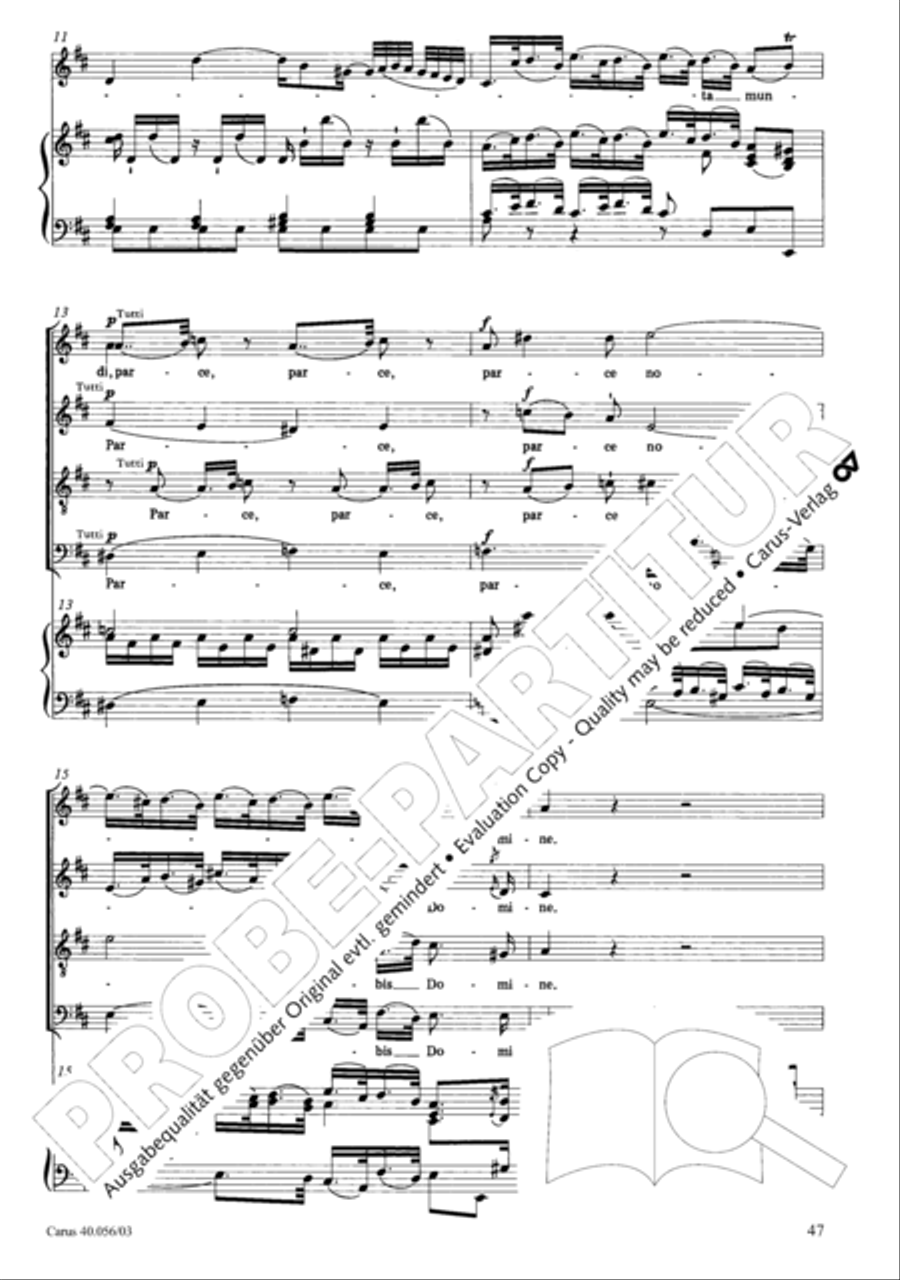 Litaniae Lauretanae B.M.V. in D 4-Part scores gallery preview page 48