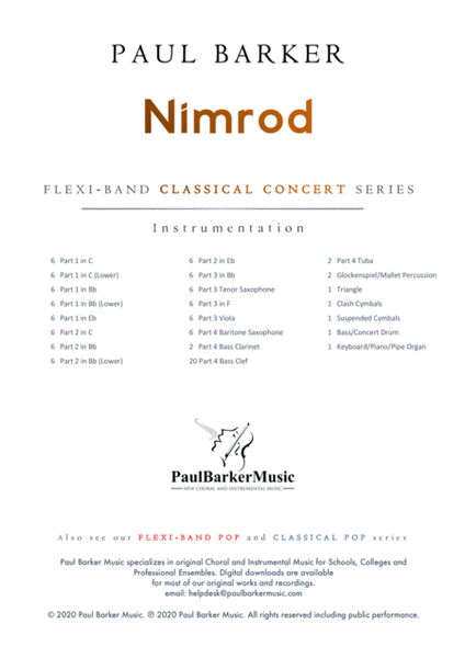 Nimrod from the Enigma Variations (Flexible Instrumentation) image number null
