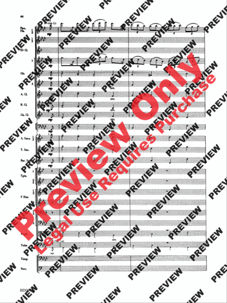 Water Music Suite Concert Band scores gallery preview page 44