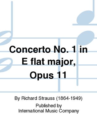 Book cover for Concerto No. 1 In E Flat Major, Opus 11