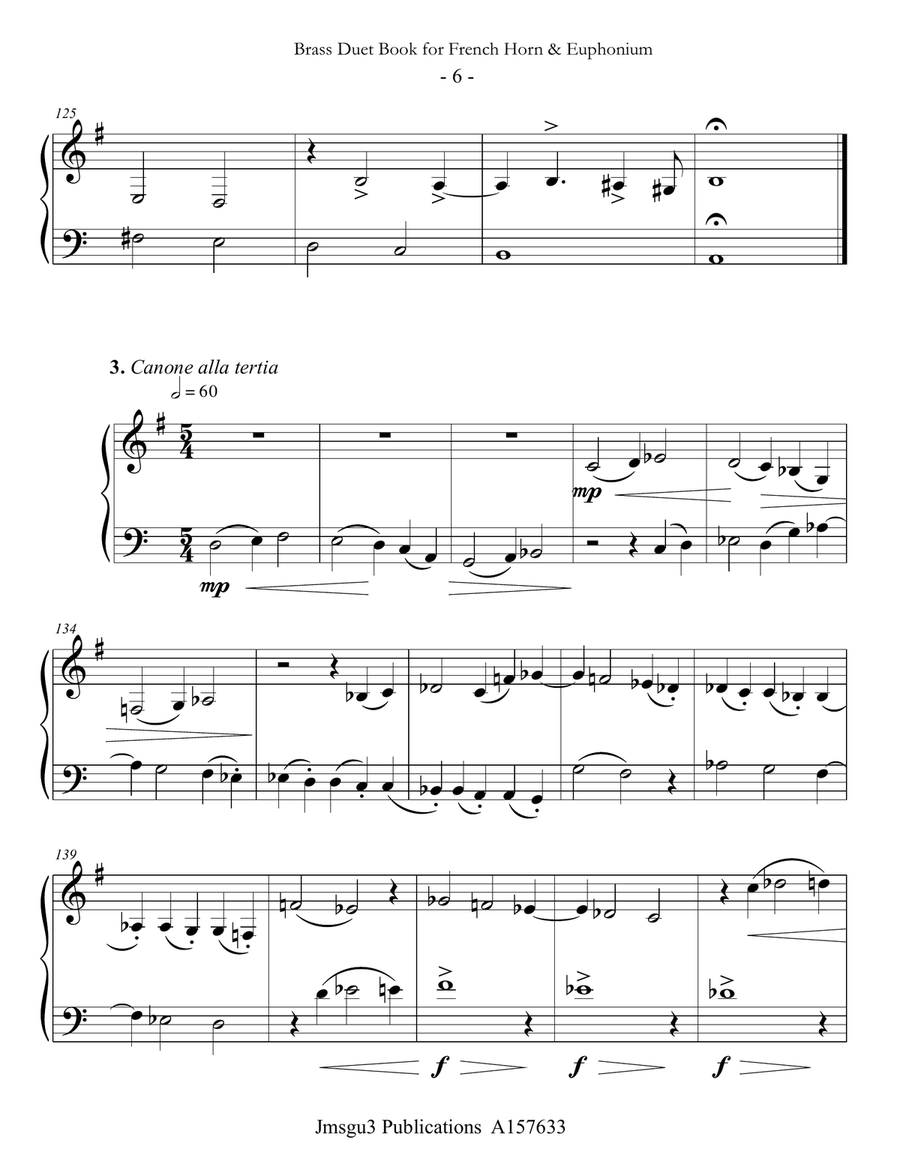 Guthrie: Brass Duet Book for French Horn & Euphonium Brass Duet scores gallery preview page 6