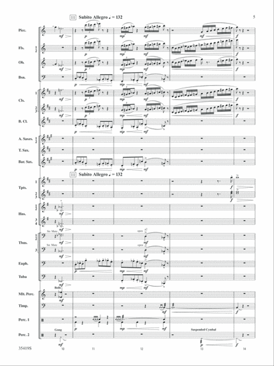 Coyote Falls (from Looney Tunes 3D): Score Concert Band scores gallery preview page 5