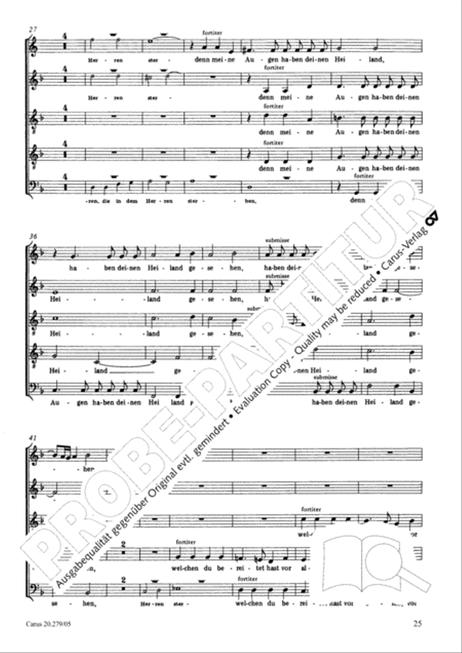 Musikalische Exequien I-III Choir scores gallery preview page 26