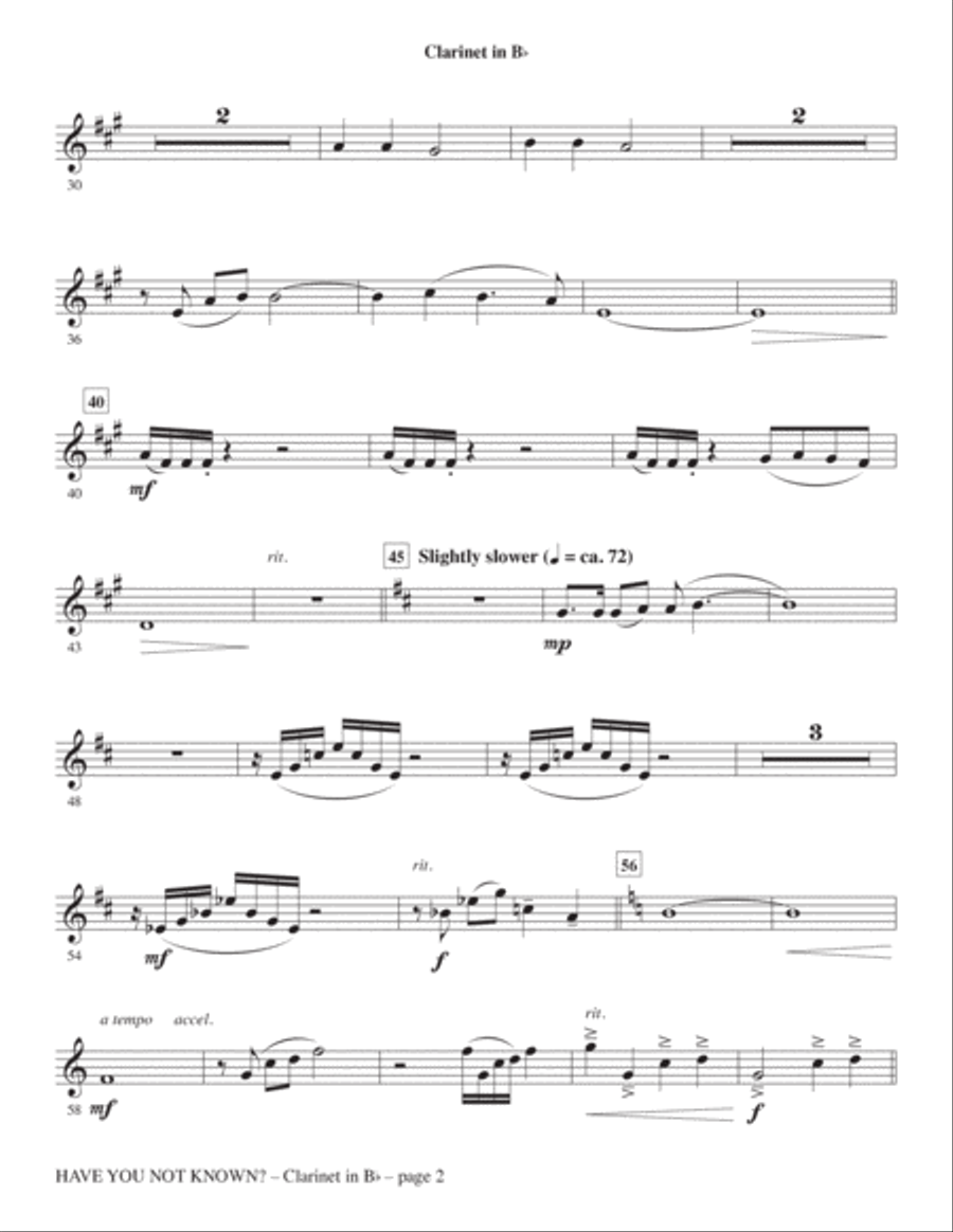 Have You Not Known? - Bb Clarinet Choir scores gallery preview page 2