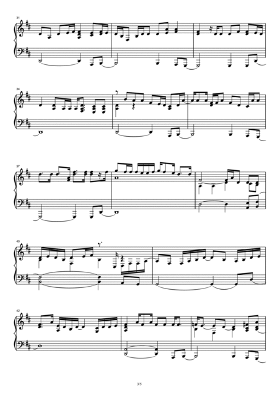 Kiss Me Kiss Me Piano Solo scores gallery preview page 3