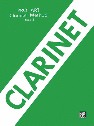 Book cover for Pro Art Clarinet Method, Book 2