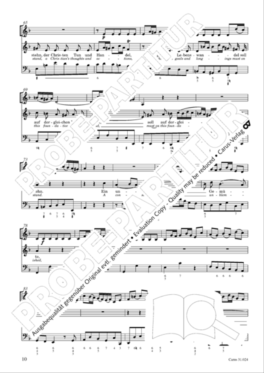 A conscience pure (Ein ungefarbt Gemute) 4-Part scores gallery preview page 11