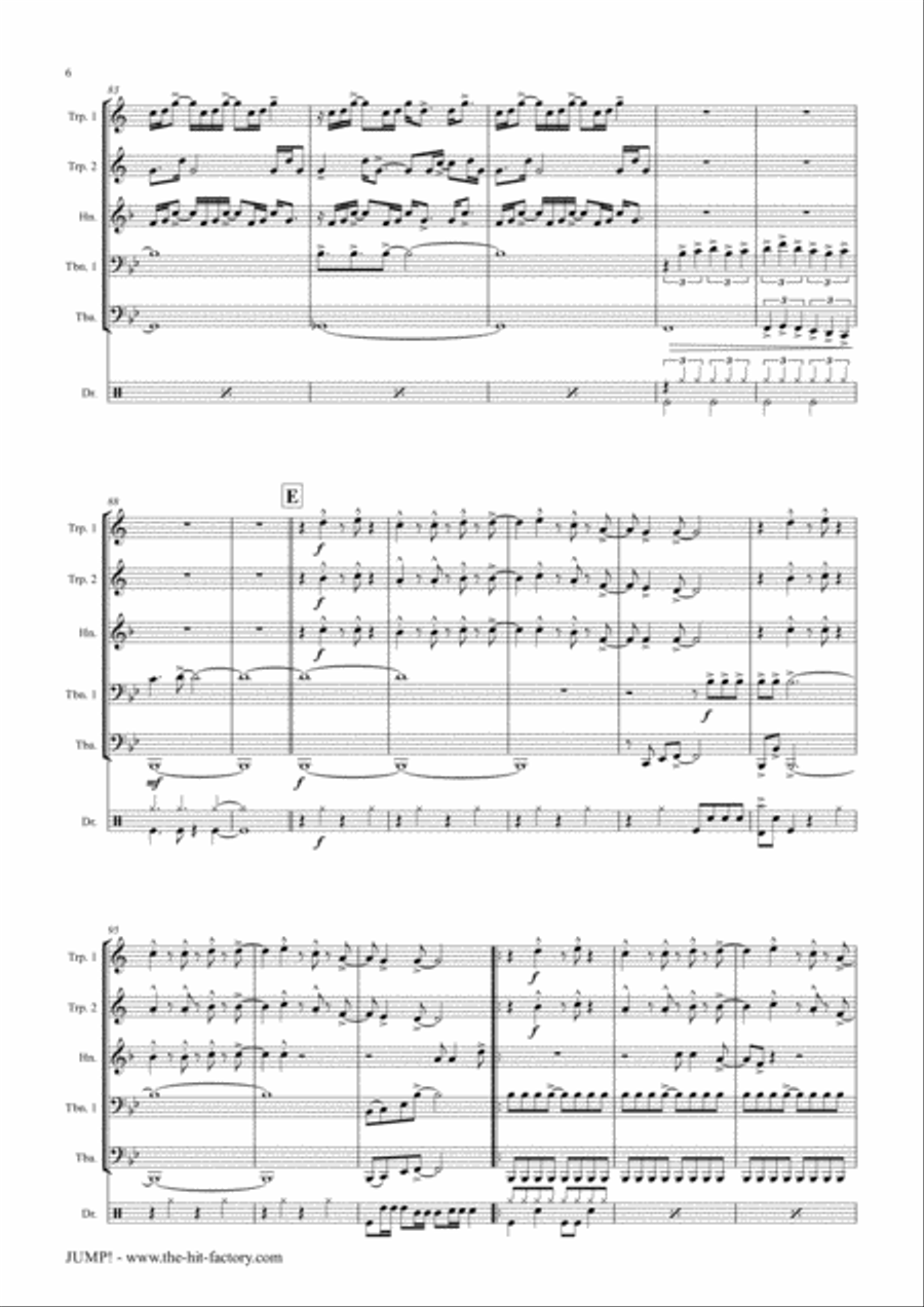 Jump Euphonium scores gallery preview page 6