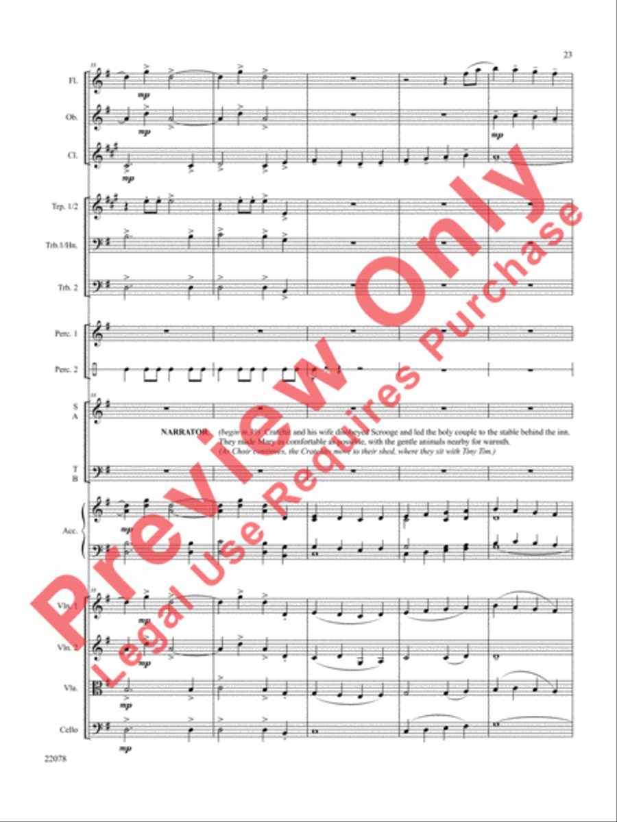 A Christmas Carol (Instrumental Parts) Choir scores gallery preview page 24