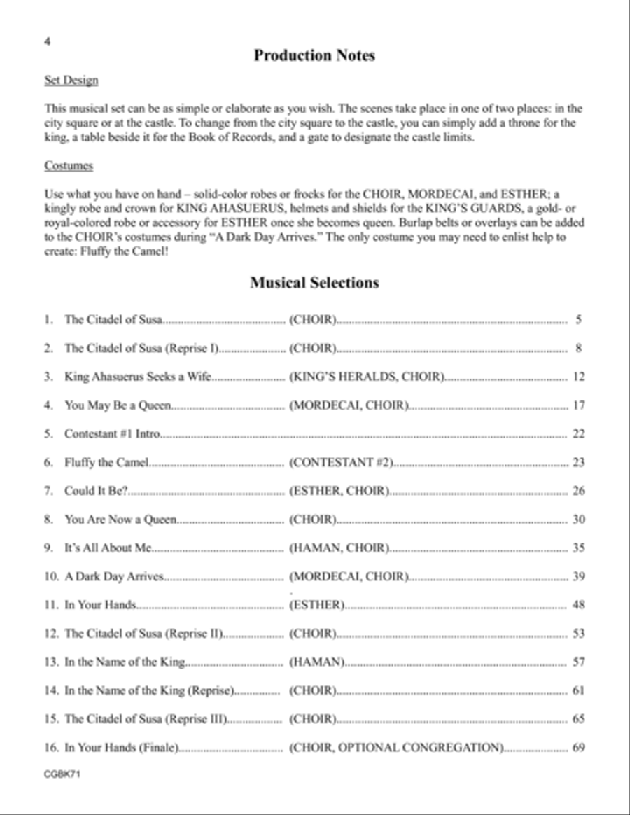 Esther (Director's Score) Unison Choir scores gallery preview page 4
