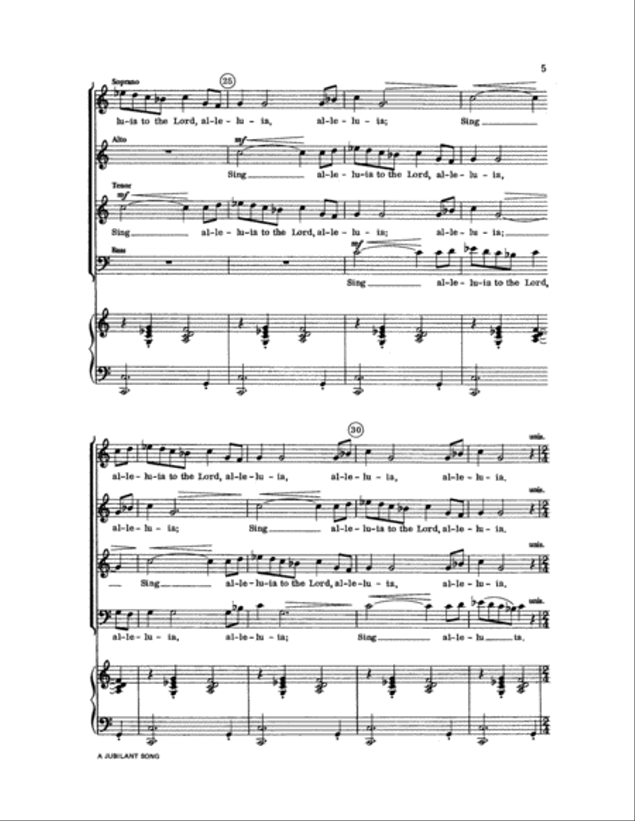 A Jubilant Song A Jubilant Song 4-Part scores gallery preview page 6
