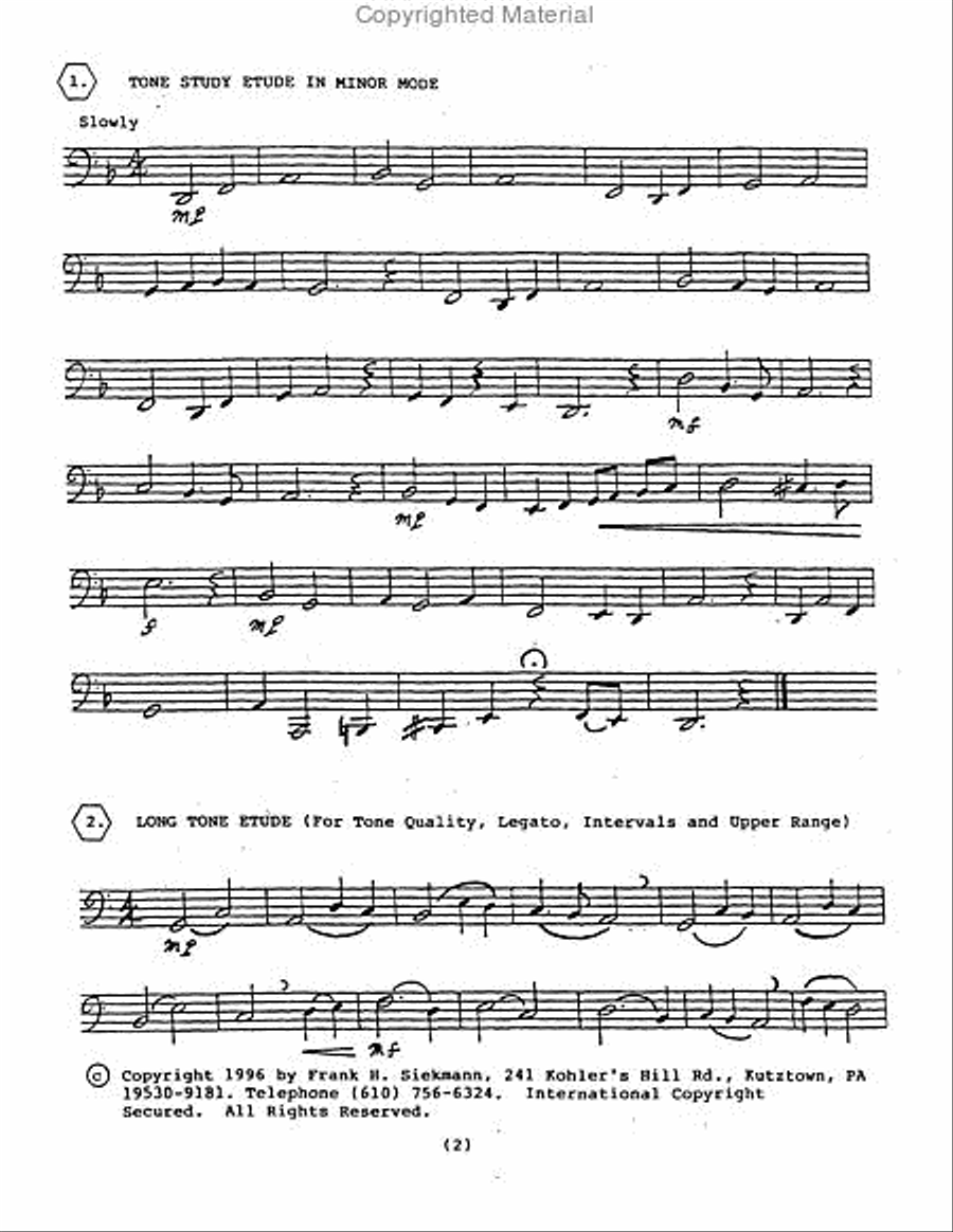 Tuba Etudes at the Elementary Level Tuba scores gallery preview page 3