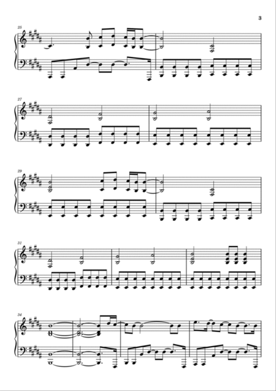 I Miss You Piano Solo scores gallery preview page 3