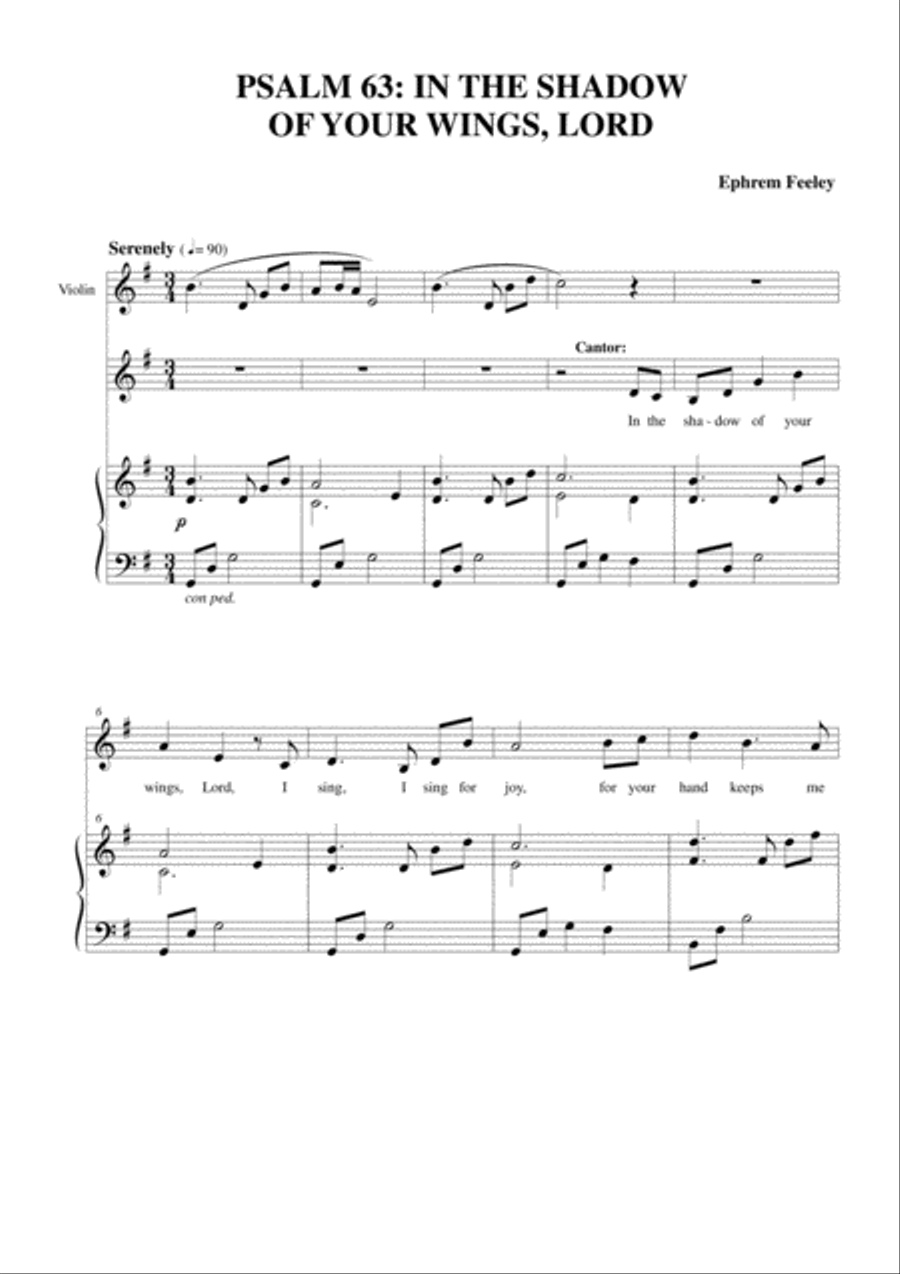 Psalm 63: In the Shadow of Your Wings 4-Part scores gallery preview page 2